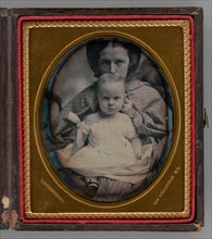 Untitled (Portrait of a Woman holding a Child), 1858. Creator: Charles De Forest Fredricks.