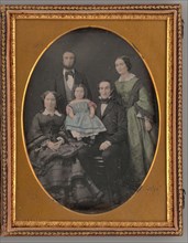 Untitled (Portrait of Two Women, Two Men, and One Girl), 1857. Creator: Charles H. Williamson.