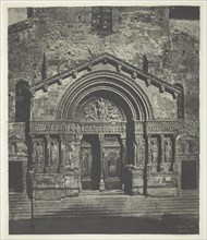 Arles: The West Porch of Saint-Trophime, October 21, 1854, printed 1982. Creator: Charles Nègre.