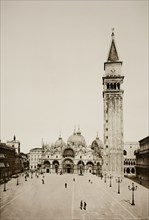 Untitled (96), c. 1890. [St Mark's Basilica and Campanile, Venice].  Creator: Unknown.
