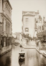 Untitled (II 8), c. 1890. [Gondola on canal, Venice].  Creator: Unknown.
