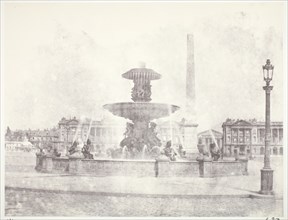 Fontaine, place de la Concorde, Paris, 1855/60, printed 1978. Creator: Edouard Baldus.