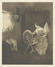Spinning, c. 1898. Creator: Emilie V. Clarkson.