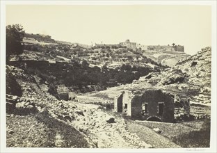 Jerusalem from the Wall of En-Rogel, 1857. Creator: Francis Frith.