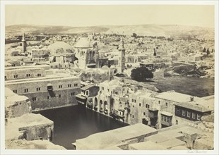 The Pool of Hezekiah, from the Tower of Hippicus, Jerusalem, 1857. Creator: Francis Frith.