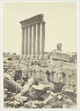 The Great Pillars at Baalbec, 1857. Creator: Francis Frith.