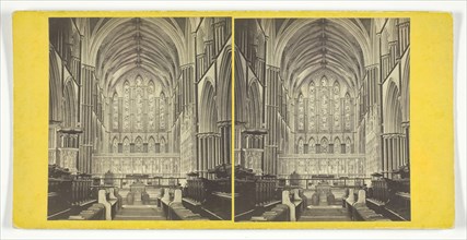Worcester Cathedral - The Choir, Mid 19th century. Creator: George Washington Wilson.