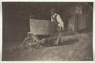 Male Peasant with Wheelbarrow, 1870. Creator: Giraudon's Artist.