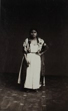 Study of Indian Girl, Mexico, c. 1864. Creator: Imprimerie d'Aubert et Cie.