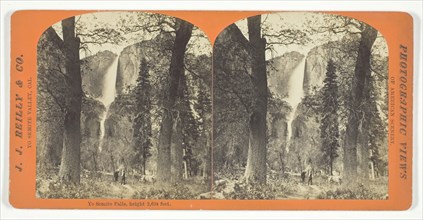 Yo Semite Falls, height 2,634 feet, c. 1876. Creator: J. J. Reilly & Co.