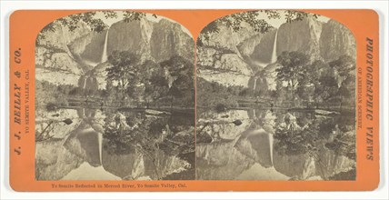 Yo Semite Reflected in Merced River, Yo Semite Valley, California, c. 1876. Creator: J. J. Reilly & Co.