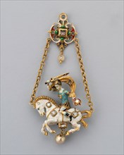 Pendant Shaped as a Horseman, Austria, c. 1860/70, second half of the 19th century. Creator: Unknown.