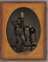 Untitled (Portrait of a Standing Man), 1851. Creator: Jeremiah D. Wells.