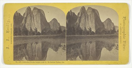 Cathedral Rocks, height 2,660 ft., Yo Semite Valley, California, 1870/76.  Creator: John J. Reilly.