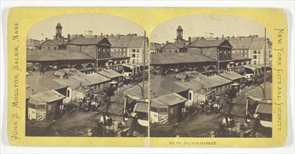 Fulton Market, mid 19th century. Creator: John S. Moulton.