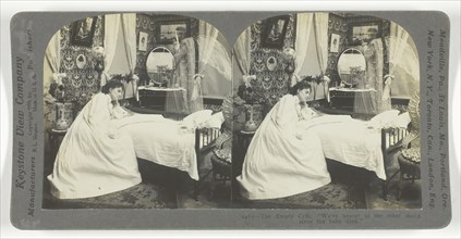 The Empty Crib. "We're nearer to the other shore since the baby died", 1899. Creator: Keystone View Company.