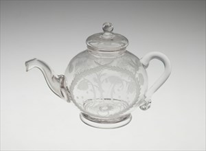 Teapot, Bohemia, c. 1780. Creator: Bohemia Glass.