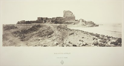 Kalaat-El-Athlit, Côté de la Terre, c. 1860. Creator: Louis de Clercq.