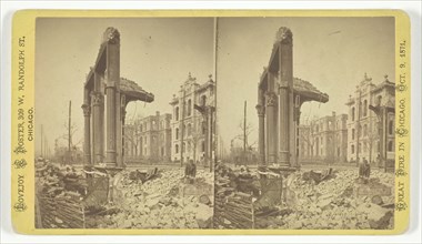Court House, seen through ruins of Fifth National Bank, 1871. Creator: Lovejoy & Foster.