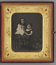 Untitled (Portrait of Two Girls), 1861. Creator: Mathew Brady.