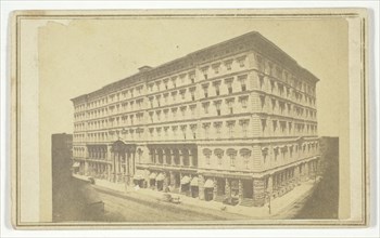 Untitled [Victorian building with shops on the ground floor], c. 1865.  Creator: R. F. Adams.