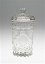 Covered Beaker, Bohemia, c. 1820/25. Creator: Bohemia Glass.