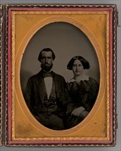 Untitled (Portrait of a Man and a Woman), 1863. Creator: Thomas Faris.