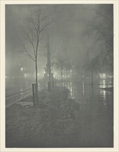Wet Night, Columbus Circle, New York, c. 1897. Creator: William A. Fraser.