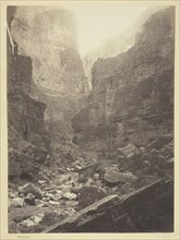 Cañon of Kanab Wash, Colorado River, Looking North, 1872. Creator: William H. Bell.