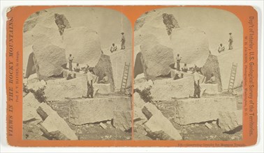 Quarrying Granite for Mormon Temple, 1870/78. Creator: William H. Jackson.
