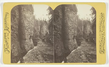 Au Sable Chasm - Column Rocks, 1860/68. Creator: William Purviance.