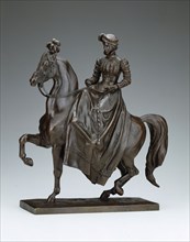 Equestrienne in Renaissance Dress, c. 1840. Creator: Antoine-Louis Barye.