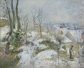 Rabbit Warren at Pontoise, Snow, 1879. Creator: Camille Pissarro.