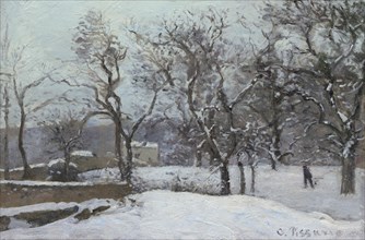 Snow at Louveciennes, c. 1870. Creator: Camille Pissarro.