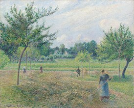 Haymaking at Éragny, 1892. Creator: Camille Pissarro.