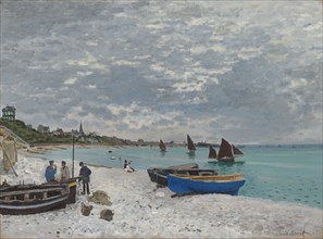 The Beach at Sainte-Adresse, 1867. Creator: Claude Monet.