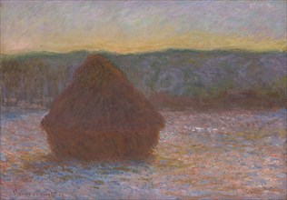 Stack of Wheat (Thaw, Sunset), 1890/91. Creator: Claude Monet.