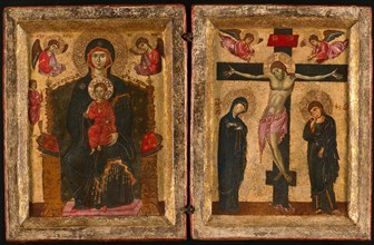 Diptych of the Virgin and Child Enthroned and the Crucifixion, 1275/85. Creator: Unknown.