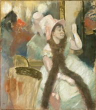 Portrait after a Costume Ball (Portrait of Madame Dietz-Monnin), 1879. Creator: Edgar Degas.