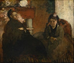 Portrait of Mme. Lisle and Mme Loubens, 1866/70. Creator: Edgar Degas.