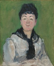 Portrait of a Woman with a Black Fichu, c. 1878. Creator: Edouard Manet.