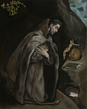 Saint Francis Kneeling in Meditation, 1595/1600. Creator: El Greco.