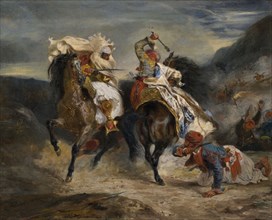 The Combat of the Giaour and Hassan, 1826. Creator: Eugene Delacroix.