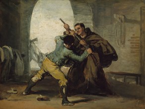 Friar Pedro Wrests the Gun from El Maragato, c. 1806. Creator: Francisco Goya.