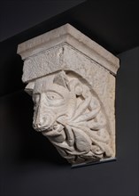 Corbel with Animal Mask with Whisker-like Foliate from the Monastery Church of Notre-Dame... Creator: Unknown.