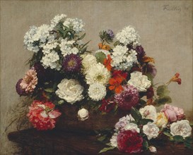 Still Life with Flowers, 1881. Creator: Henri Fantin-Latour.