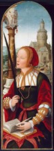 Saint Barbara, c. 1520. Creator: Jean Bellegambe.