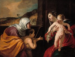 Virgin and Child with Saint Elizabeth and the Infant Saint John the Baptist, 1628/29. Creator: Jacques Blanchard.