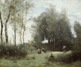 Arleux-Palluel, The Bridge of Trysts, 1871/72. Creator: Jean-Baptiste-Camille Corot.