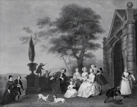 Family Group on a Terrace, c. 1740. Creator: John Theodore Heins.